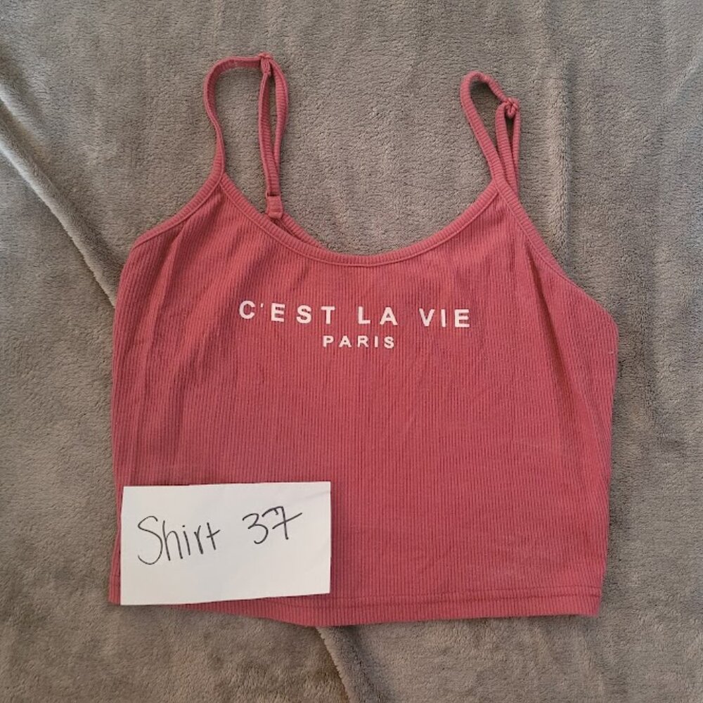 (SHIRT 37) -  Women’s Ribbed Crop Top